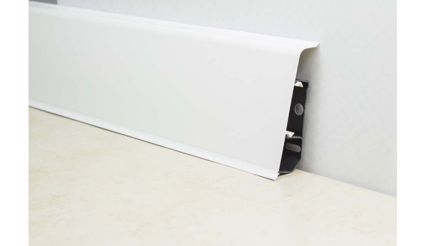 PVC skirting board with soft edge