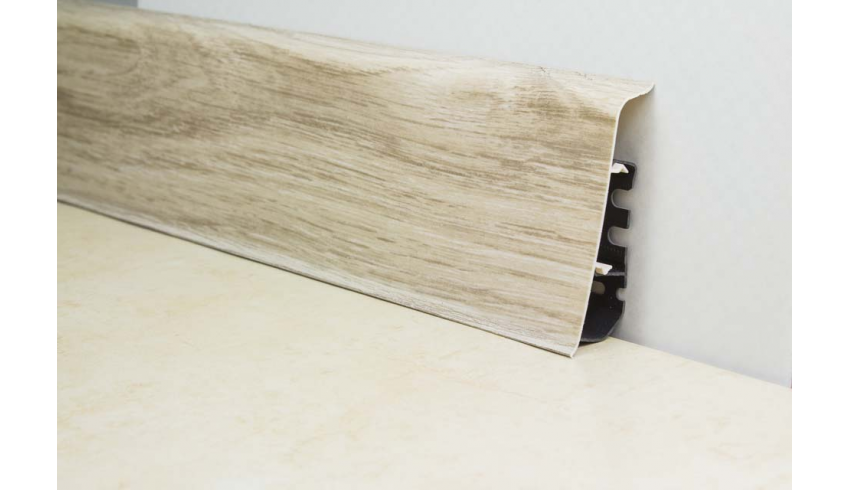 Holzimitat Randleiste aus PVC mit Gummirand