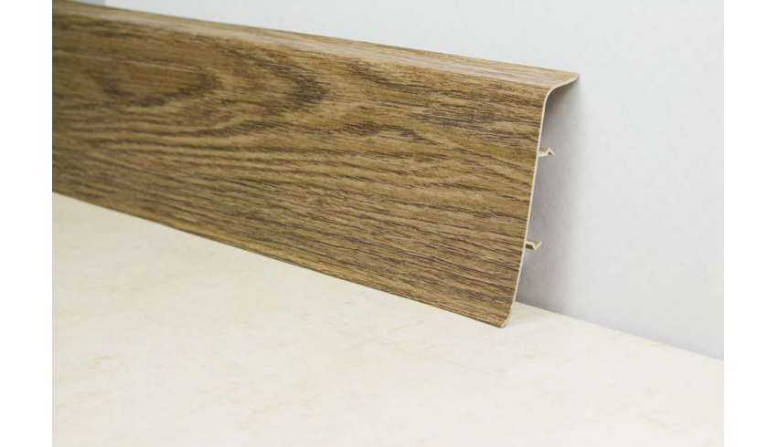 PVC skirting board with soft edge